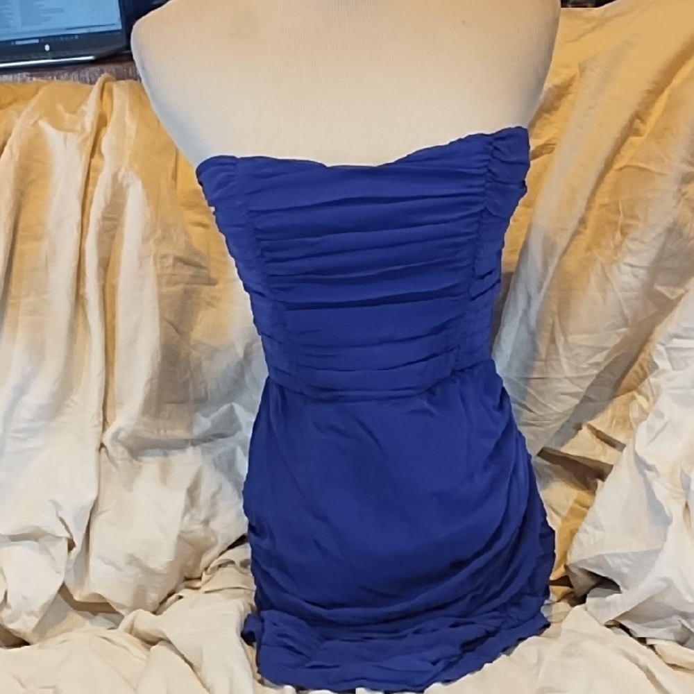 Lush Royal Blue Strapless Dress